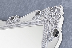 Водолей Мебель для ванной "Версаль 105" белая/серебро, зеркало Кармен в раме – фотография-3